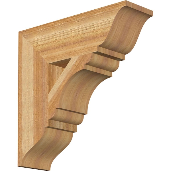 Ekena Millwork Olympic Traditional Rough Sawn Bracket, Western Red Cedar, 6"W x 20"D x 20"H BKT06X20X20OLY01RWR - main